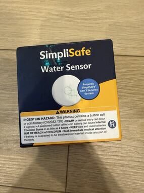 SimpliSafe WT3 Water Sensor Wireless Leak Detector Open Box